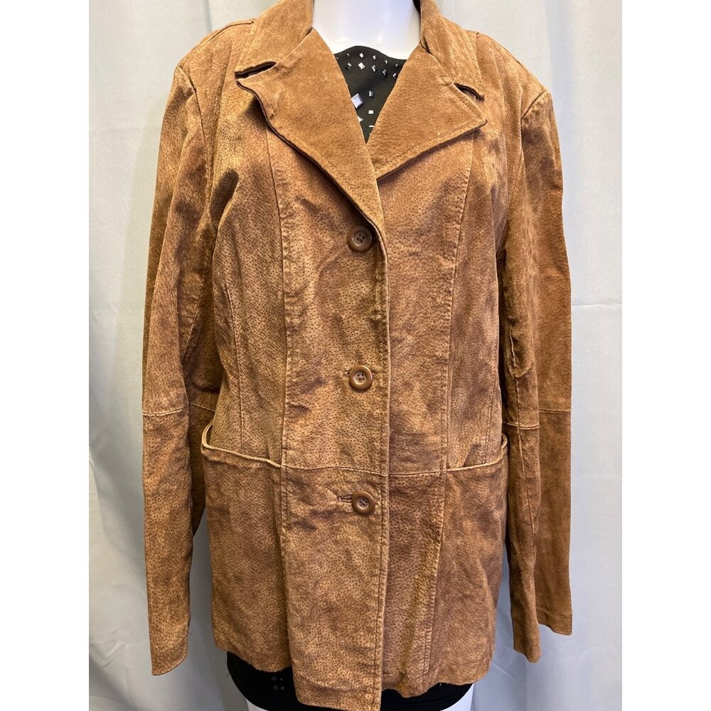 Hypo Active Women's Brown Leather Jacket Size XL SKU 5631